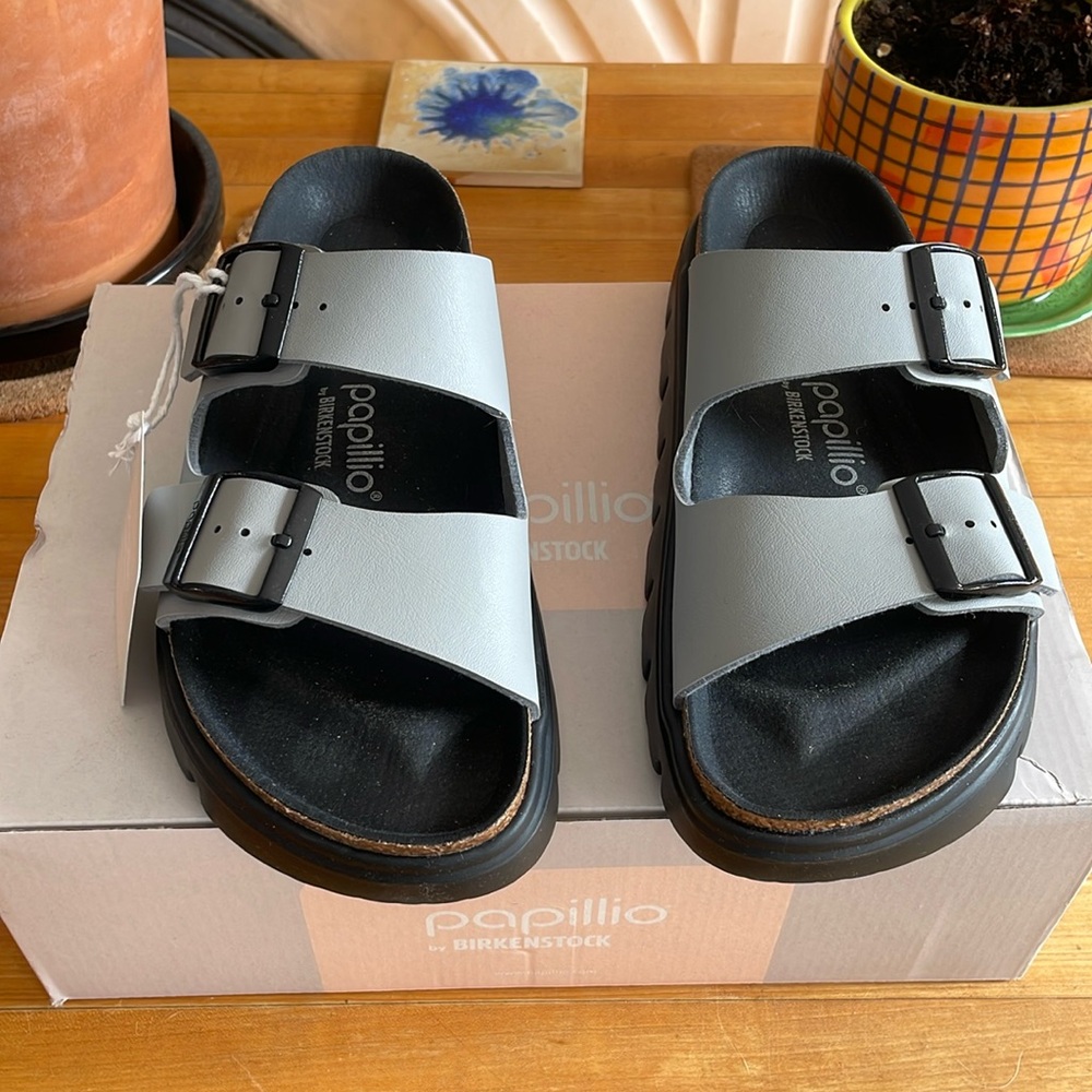 NWT NIB Birkenstock Arizona Papillio Chunky